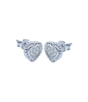 Pretty Heart Silver Stud Earring STS-5824